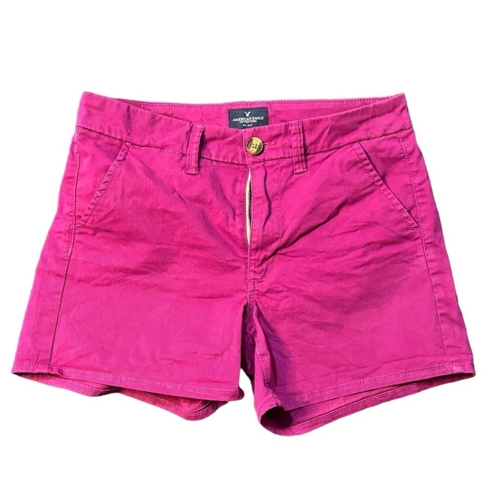Women’s American Eagle Outfitters Shorts Hi-Rise Shortie Stretch Size 6 Pink